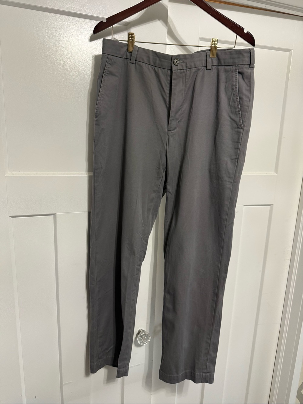 Brooks Brothers Gray Straight-Leg Chinos